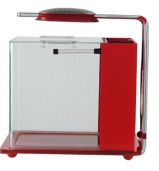 Аквариум 13л, (красный), лампы 4Вт; система фильтрации.(KQ-2720/Red)