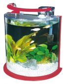 Аквариум 10.8л, красный, светильник 3,8Вт, фильтр 5Вт (KM-300A/Red)