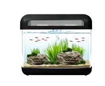 Аквариум 15л с водопадом, светильником (4Вт) и фильтром, черный (ES400/black)