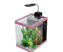 Аквариум 7.5л, (розовый), фильтр 2.5Вт,светильник 2Вт (ME-175 Pink)