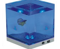 Аквариум для петушка с подсветкой, черный (NA-1 black)