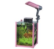 BOYU Аквариум 20л. розовый, фильтр 11Вт, светильник 9Вт (JDG-270 pink)