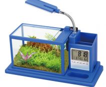 Аквариум настольный синий 1,7л, фильтр 1.5Вт,светильник 0.8Вт (BG-29 blue)