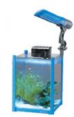 Аквариум 20л, синий, фильтр 11Вт,светильник 9Вт (JDG-270 aqua blue)