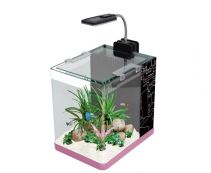 Аквариум 7.5л. розовый, фильтр 2.5Вт,светильник 2Вт (ME-175A Pink)